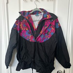 Vintage Healthy Attitude Floral Wind Breaker Jacket